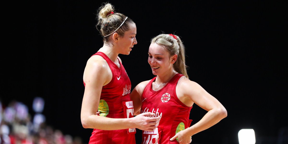 EnglandNetball's tweet photo. "It obviously really, really hurts right now but we’ve got each other. We’ve got to pick ourselves up now and stay together as a team."

@nataliesymone 🌹 https://t.co/mGf4uas0mS