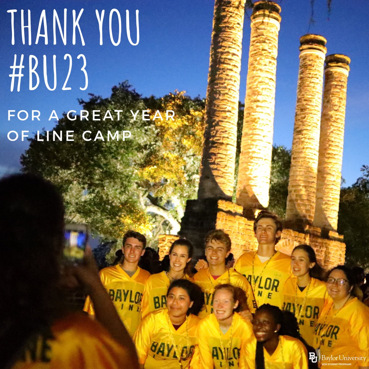 BaylorNSP's tweet photo. 2 more camps done this week! All 10 camps of 2019 have happened and we are blessed by #BU23. Welcome to the Family!
•••••••••••••••••••••••
#Baylor #BaylorLineCamp #LineCamp #Sicem https://t.co/CjttJvP7nb