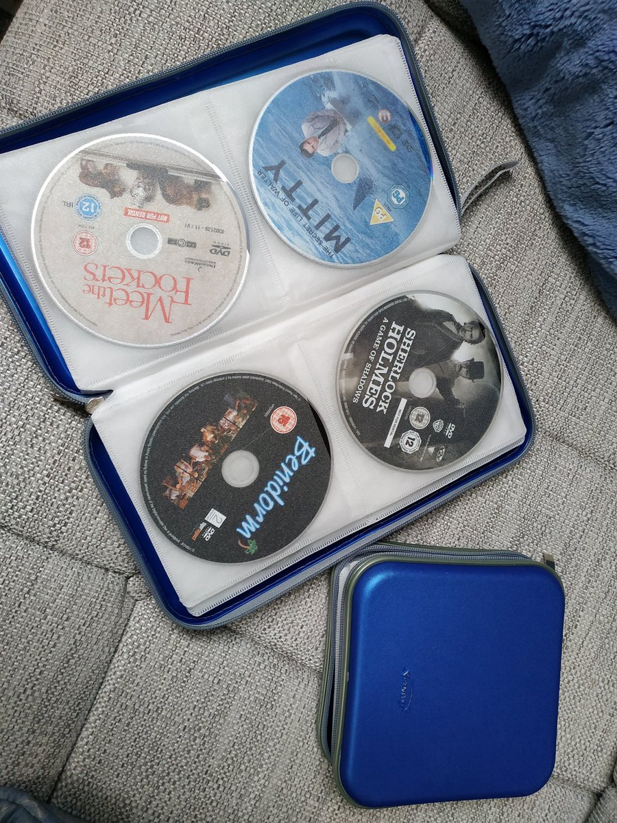 Travelsinabox's tweet photo. One caravan tip which I find useful is to use a cd/dvd case for all our DVD's we pick up from the local charity shops from the places we visit. Takes up very little room and far less than keeping all  the cases which are stored at home. #caravantips https://t.co/898ud5EPA1