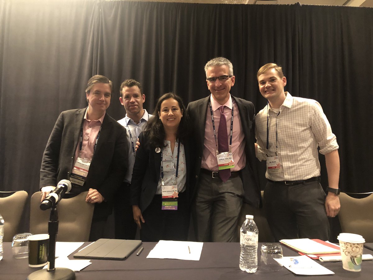 Thank you for your questions and sharing your stories today 👏 at our 'Ask the Experts: Treatments for #OCD and #OCPD' panel @IOCDF #OCDCon 
This is my FAVORITE part of the conference!! 😊
Go team @DrChrisPitt Anthony Pinto, Michael Wheaton, Steven Poskar 👇