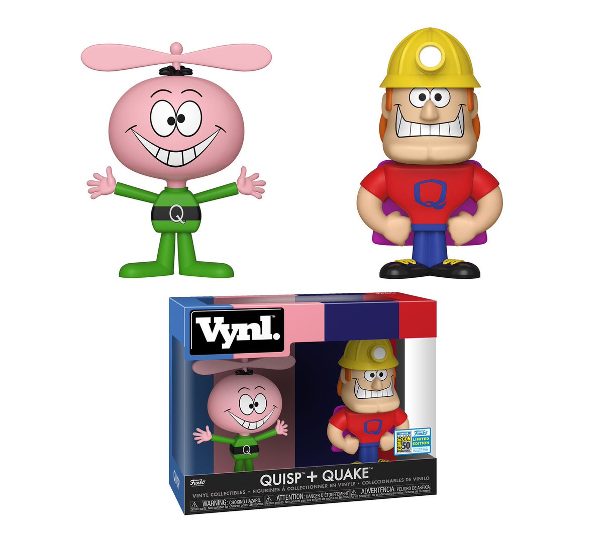 RT &amp; follow <a href="/OriginalFunko/">Funko</a> for a chance to win a #SDCC Exclusive Quisp and Quake Vynl.! #SDCC #FunkoSDCC #SDCC50 #SDCC2019