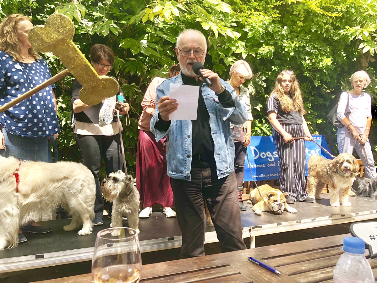 marcthevet's tweet photo. Great fun judging at the brilliant #PupIdol at @thegardengate. Good to see the gang &amp; thanks @phillassman1 for allowing me to publicly thank all @AllDogsMatter supporters, including @rickygervais, for helping get #LucysLaw over the line :) #rescue #adopt #foster #wheresmum #nw3 https://t.co/0xmJzLv2t3