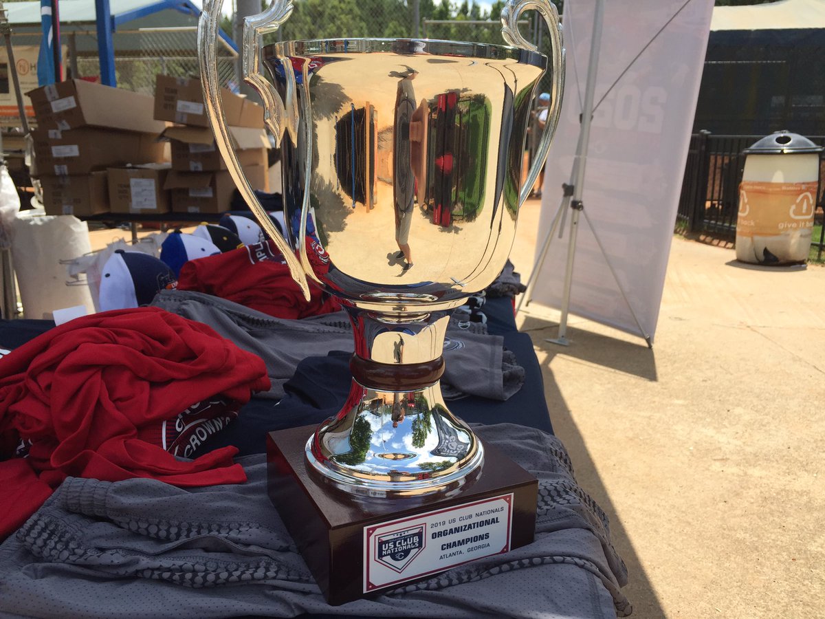 Everyone is fighting for this thing. We award the organizational trophy later today! #USClubNationals 🏆