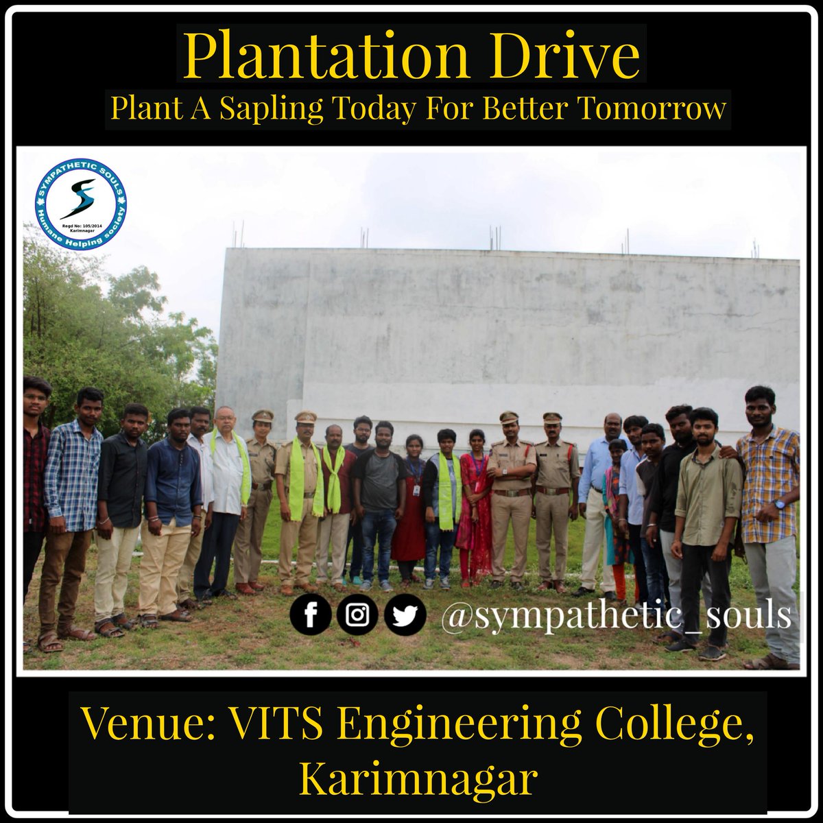 HumaneSouls's tweet photo. Haritha Haram - 2019
On going 5th year activity..
PLANTATION DRIVE DOR GREEN CITY KARIMNAGAR.
We are very happy to onform that we are again with the plantation activity this year..
@sanitationmck 
#SSHS #Harithaharam #karimnagar https://t.co/M7bHIpPxMW