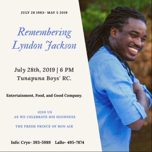 latt46's tweet photo. Remembering Lyndon Jackson
Date &amp; Time: 28th July 2019 at 6pm
Venue: Tunapuna Boys RC https://t.co/rVrnMG3EeB