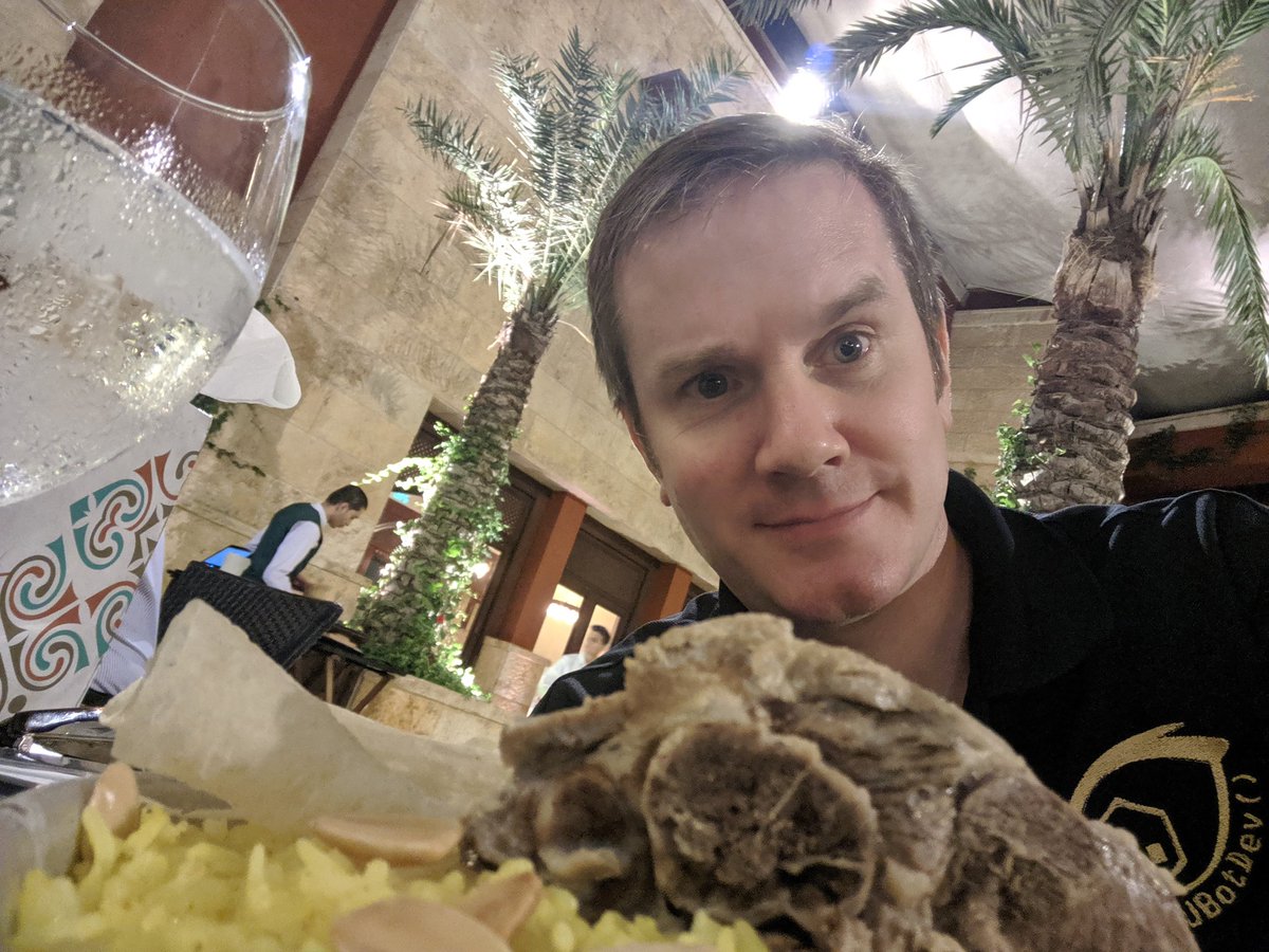 MarkCBlair's tweet photo. I finally enjoyed Jordan's national dish Mensaf and it was outstanding! https://t.co/hCCzyuMxtv