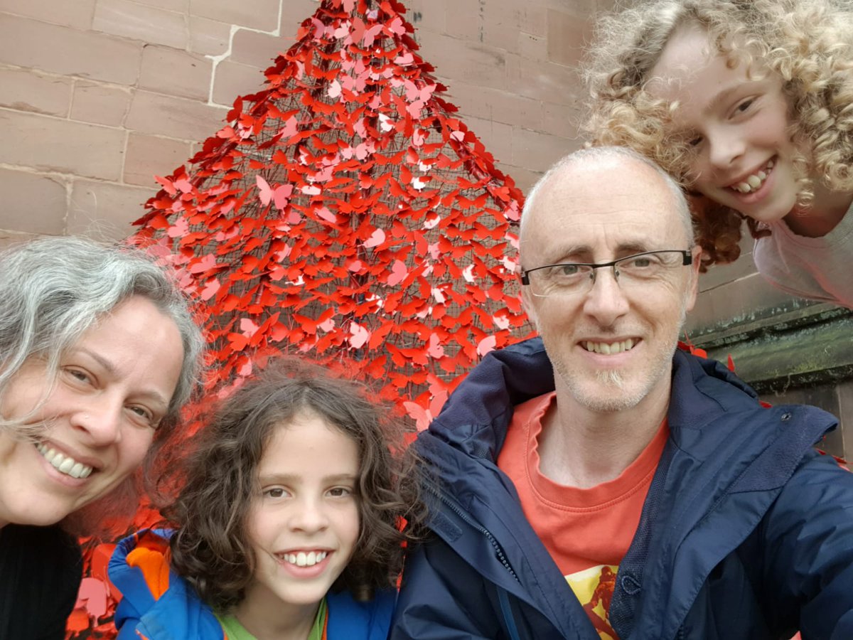 PassTheSmileOrg's tweet photo. We went to see Ben's butterfly today. We decided his would be the one racing up near the top &amp; going slightly in a different direction. He did love to throw us a curve ball 😂

@MytonHospices installation is on display @CovCathedral until 2 Aug. It's beautiful #ChildhoodCancer🎗 https://t.co/7lqbyMQVFl