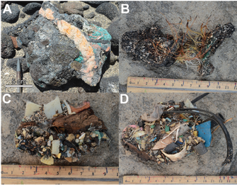 Related: We're starting to find rocks WITH PLASTIC IN THEM on beaches in Hawaii.They're plastiglomerate, conglomerates (sedimentary rocks made of smaller rocks) incorporating molten plastic (possibly from campfires).More:  https://www.sciencemag.org/news/2014/06/rocks-made-plastic-found-hawaiian-beachP Corcoran/C Moore/K Jazvac