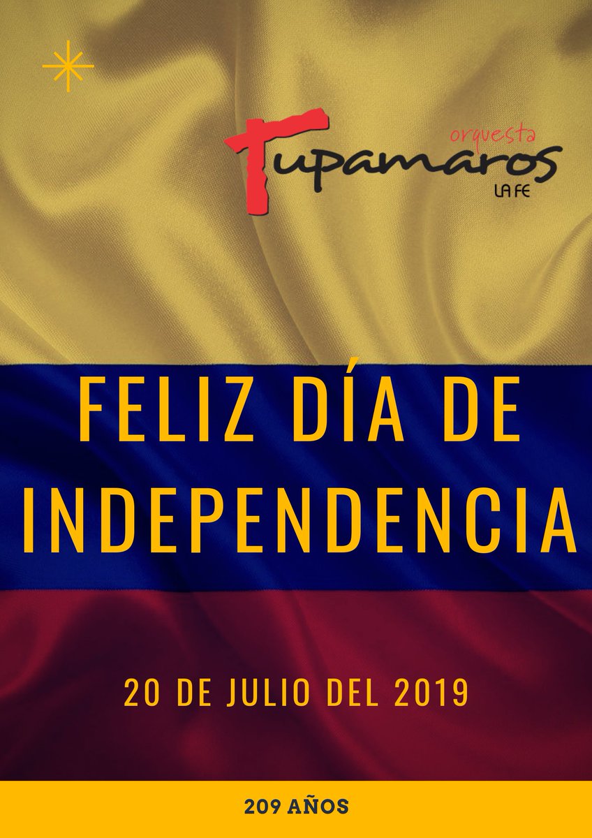 Feliz día mi Colombia hermosa, celebrando 209 años de independencia. #independenciadecolombia