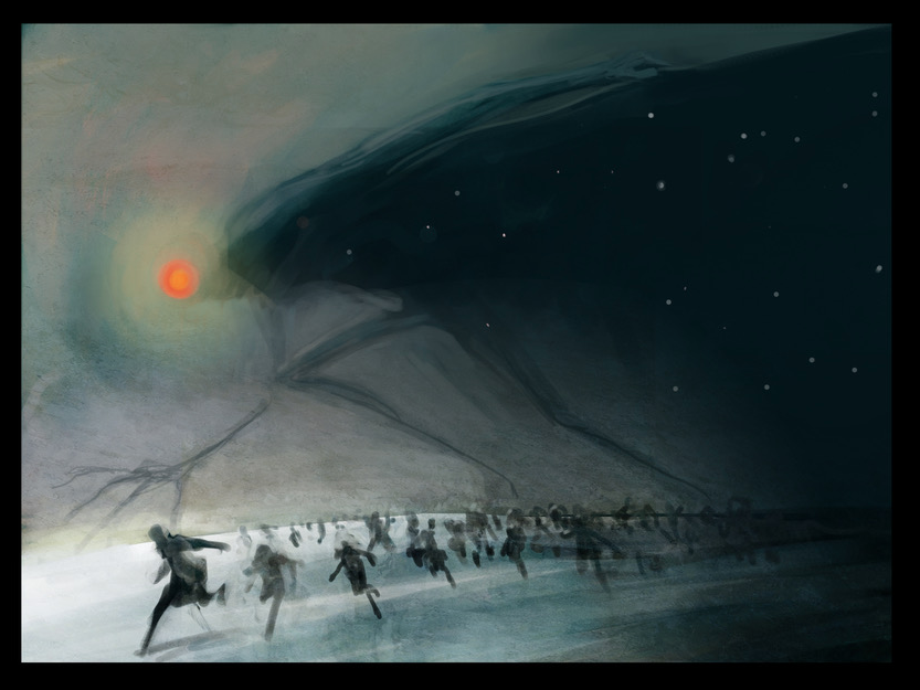 SebMcKinnon's tweet photo. "Soulherder" Modern Horizons. AD Cynthia Sheppard (thank you for this one!) Intention: a creature that gets stronger when things are exiled. Focus: The trans-dimensional ghost. Mood: Eerie and ominous. Here are both the proposed sketch and what the final ended up being. https://t.co/bfyxO5MQ9i