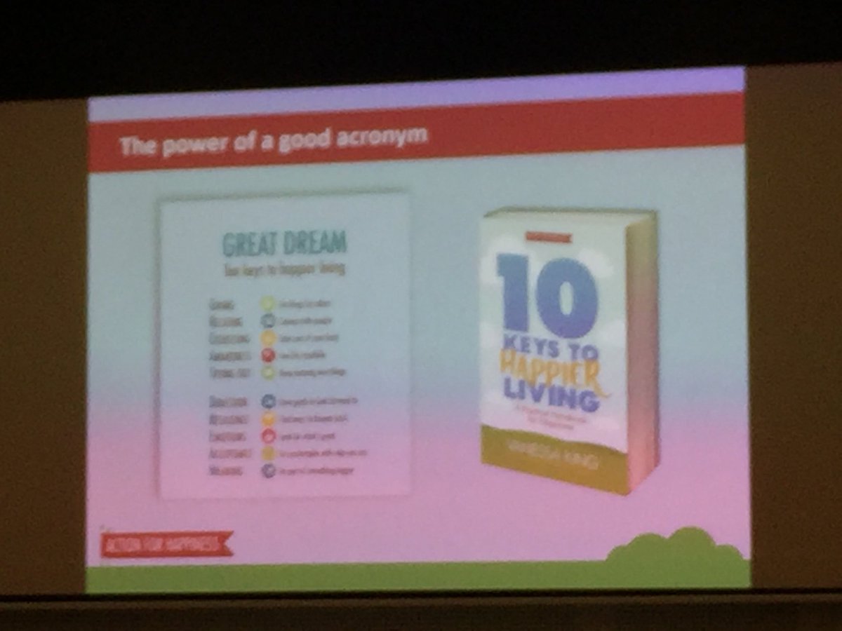 Thriving_mind's tweet photo. ⁦@actionhappiness⁩ 10 keys to a happier life #WCPP2019 #PositivePsychology ⁦@IPPAnet⁩ https://t.co/98gtHRje3V