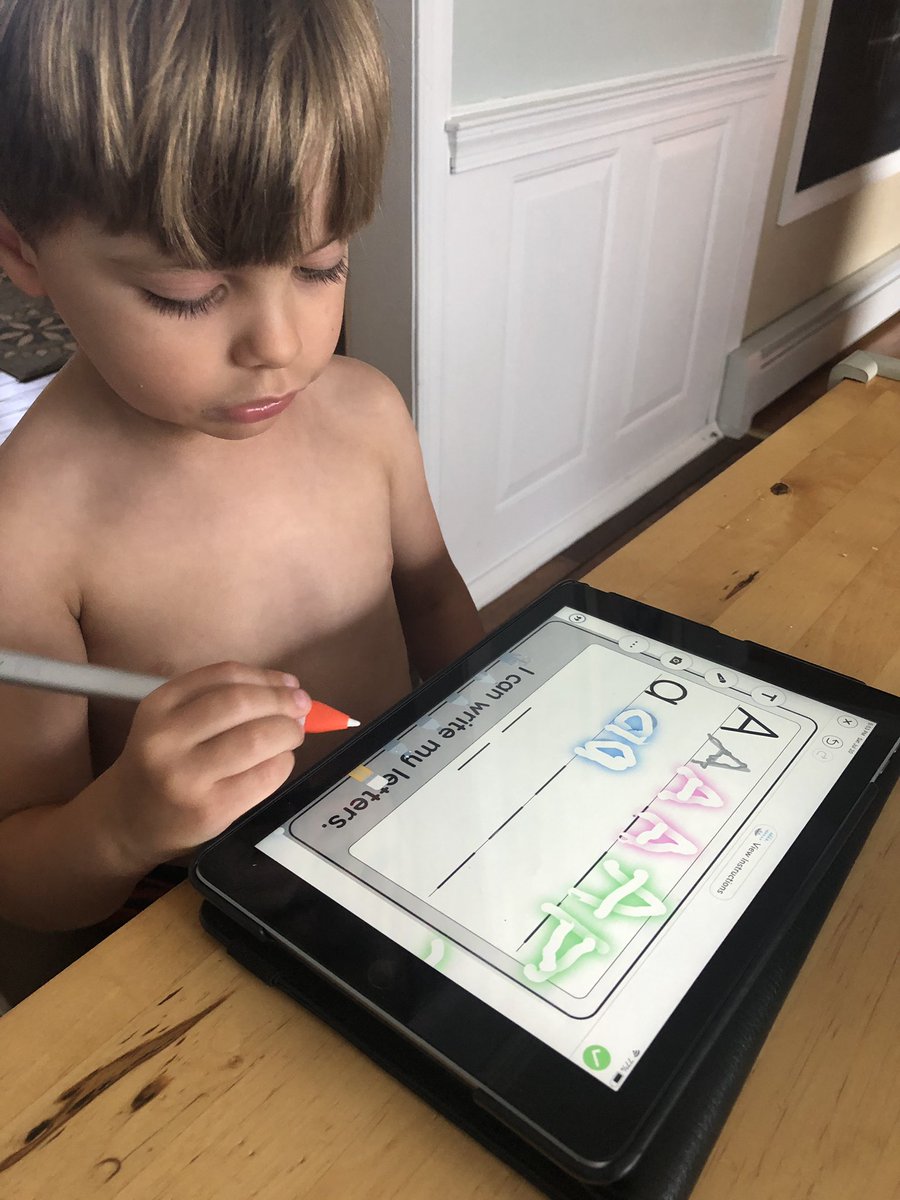 MrsDeschambeau's tweet image. @Seesaw and @AndyLeiser for the win in helping my own 👦🏼 kiddo (who has no desire to write) print his letters!  🙌🏻 Look out Preschool.... he’s coming in September! app.seesaw.me/pages/shared_i…