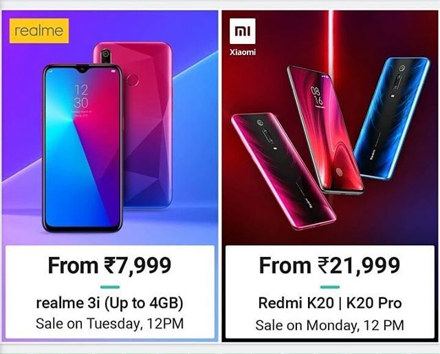 offershop18's tweet photo. Shop Now :- https://t.co/OPWkunffJv
Realme 3i sale from 7,999 and Redmi K20 sale from 21,999
Alert deals :- https://t.co/YEKlgYBFED
#offershop18 #offers #deals #sale #realme3i #redmik20 #redmik20pro 
#flipkartsale https://t.co/hPCYgwz2C7 https://t.co/7E4Q2Gbiv8