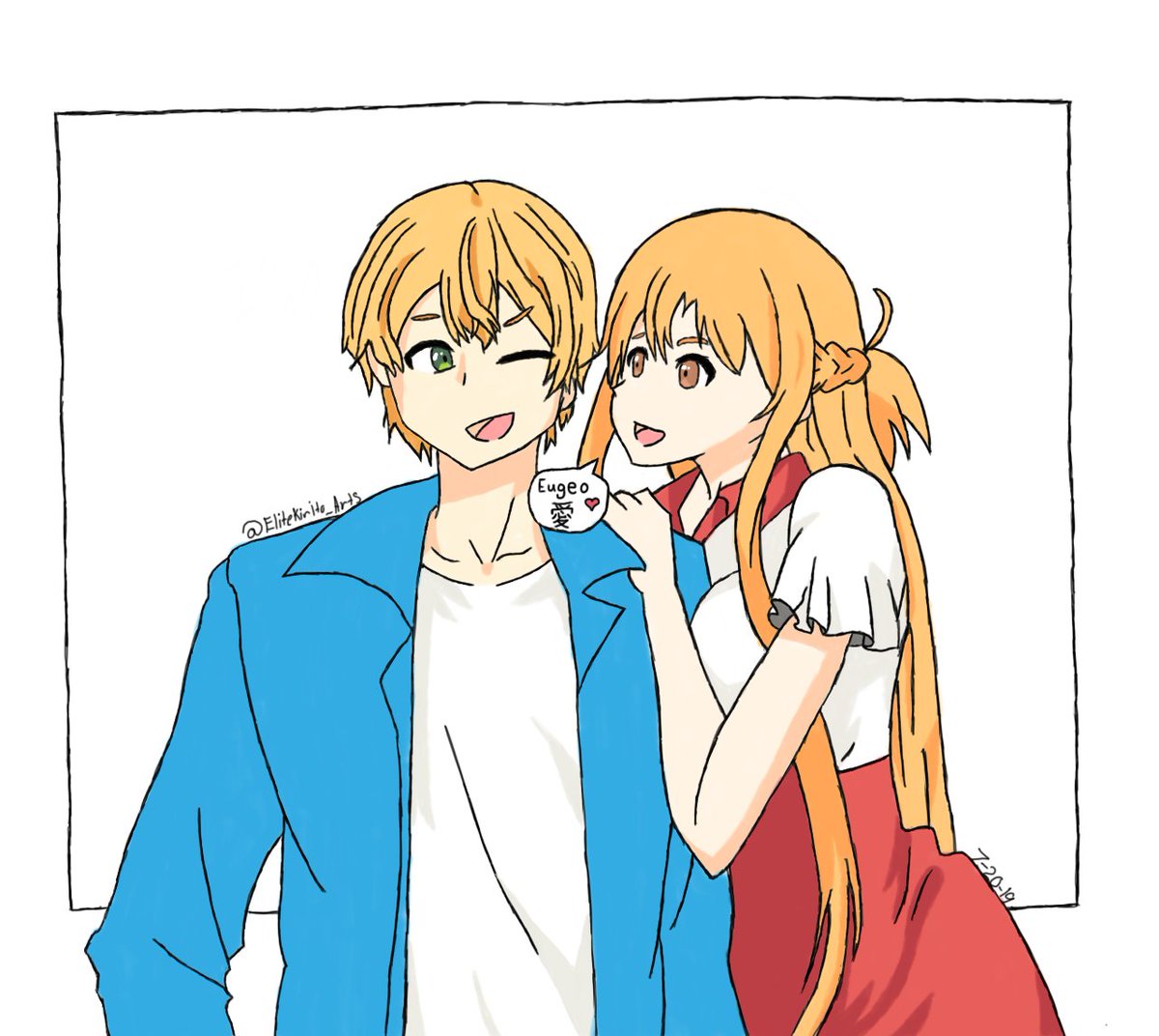 JeroArts's tweet photo. FINALLY done with this drawing and it came out AMAZING I love it
Characters: Asuna and Eugeo
Anime Sword Art Online #Drawing #Pencil #Art #penciltopen #pen #anime #color #asuna #eugeo #sao #underworld #swordartonlinealicization #fanart https://t.co/AzSPSg63ek