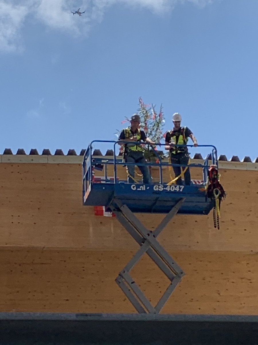 CityofLexington's tweet photo. #Egger “topping off” ceremony at #construction milestone #LexNC #jobopportunity #economicdevelopment #CityofChoice #CityofOpportunity #embraceculture https://t.co/wEzKO98pOy https://t.co/61ic9StqeM