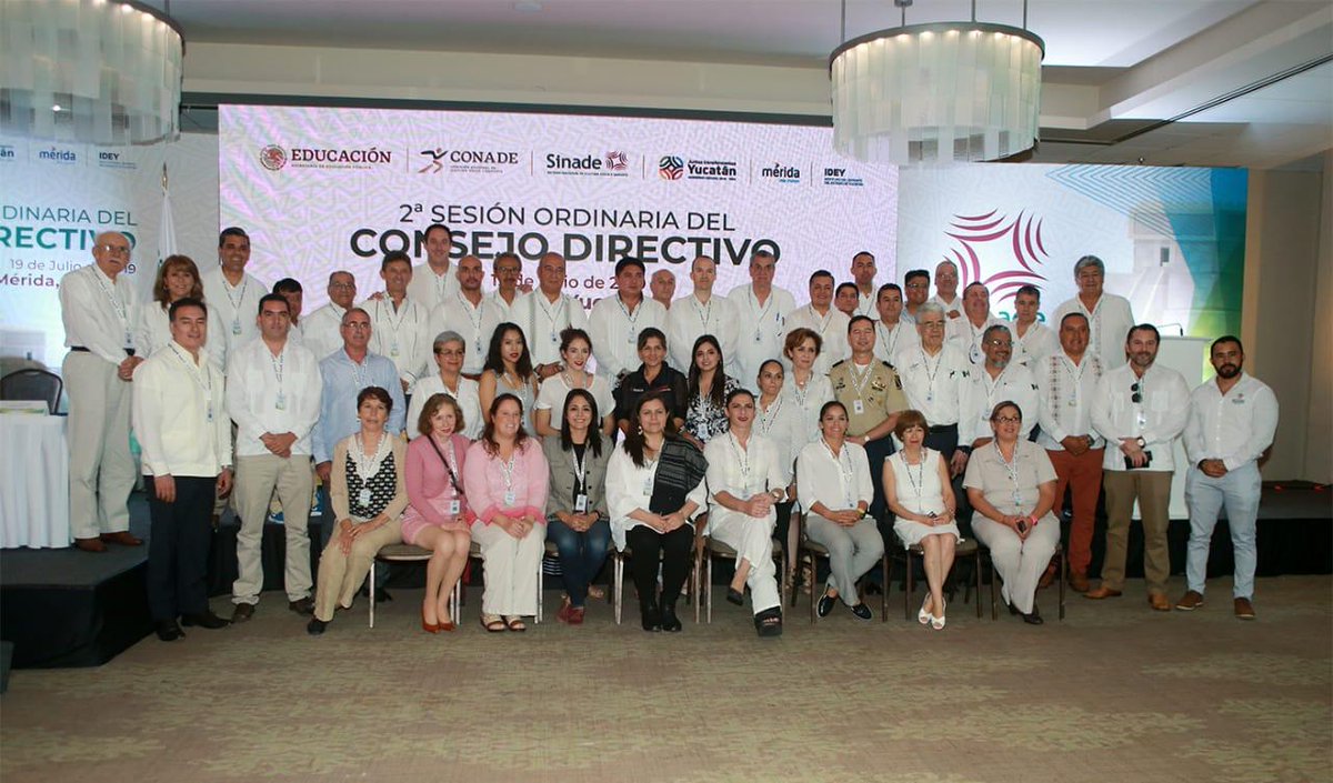 IndeporteChis's tweet image. Terminó la 2a sesión ordinaria del Consejo Directivo del #Sinade, donde la #CONADE realizó mesas de trabajo. A dicho evento realizado en Mérida, Yucatán, asistió la titular del #IndeporteChiapas, @tan_robles, en su calidad de Coordinadora de la Regional VIII. 
@rutilioescandon