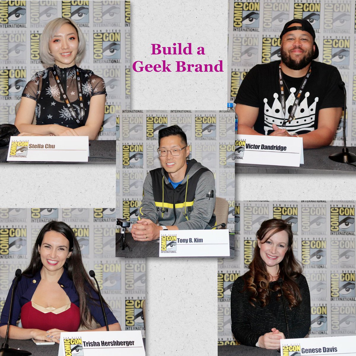 GeneseDavis's tweet photo. When building anew, the work will be inundating, but panels like this — Building a Geek Brand — helps us not be as afraid. @crazy4comiccon @vantageinhouse @stellachuuuuu @thatgrltrish Thanks for sharing &amp; asking me to share career-changing moments. 💚 #sdcc photo by @jmprunner https://t.co/bes1n1VKFy