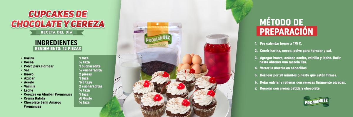 Promanuez_Mex's tweet photo. Un postre delicioso que a todos fascina, #Cupcakes de #ChocolateYCereza. 🍒🍫
¡Muy sencillo de preparar!
A continuación te compartimos su receta. 😋

#Promanuez #SaborDeBocaEnBoca https://t.co/ksWKqB7lBb