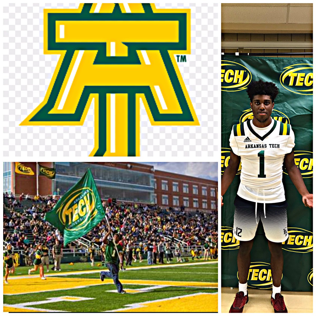 I am blessed and grateful to God, to receive my first offer to play football at Arkansas Tech.  Thanks <a href="/Coach_Shipp/">Kyle Shipp</a> and <a href="/R_Trevathan/">Ryan Trevathan</a> for giving me the opportunity to play at Tech.