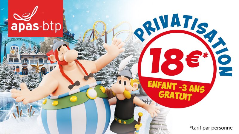 APASBTP's tweet photo. PAR TOUTATIS ! L'APAS-BTP PRIVATISE LE PARC ASTÉRIX !
Venez rencontrer vos Gaulois préférés le 16 novembre !
Comment en profiter? Rendez-vous sur notre site ➡https://t.co/HLDH1fjfTY
#APASBTP #parcasterix #apasterix https://t.co/ZleAagFBQj