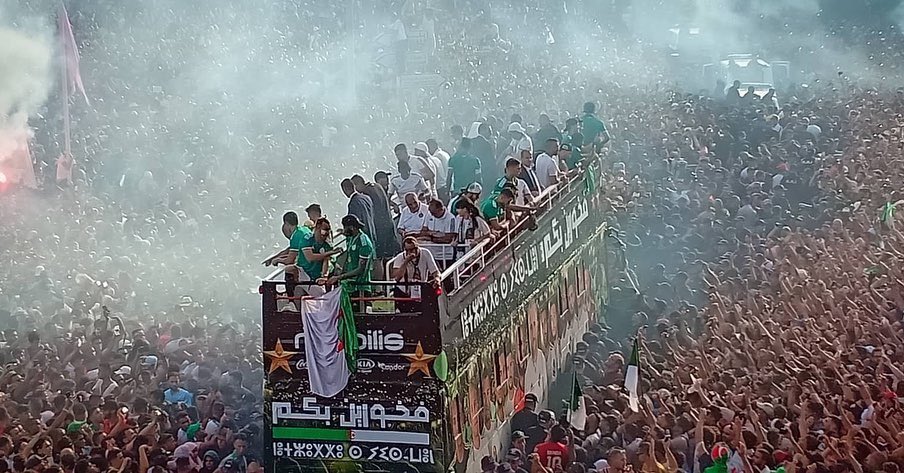 Algeria’s heroes back home after winning Egypt Africa’s cup...
