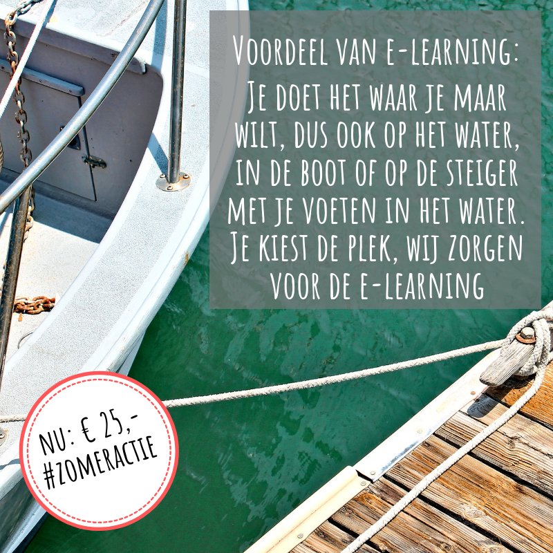 De e-learning 'Hooggevoeligheid van last naar kracht!' doe je waar, wanneer, hoe en in welk tempo je wilt. Je kunt dit dus ook mooi doen tijdens je vakantie en zelfs bestellen vanaf je vakantiebestemming. Nu voor maar € 25,-!