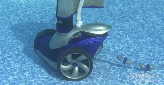 An automatic pool cleaner—is a small, self-contained unit that essentially drives around your pool sucking up debris while you sit poolside, sipping a cocktail.