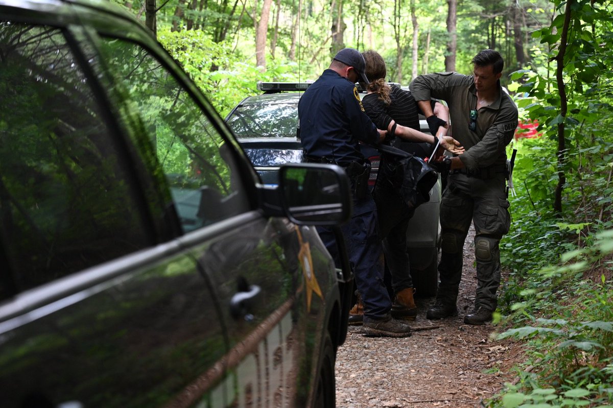 3 people just arrested at Yellow Finch tree sits, all without warning. At least 2 of them were tackled. Tree sits still standing strong — today is day 319. Help us fight this pipeline &amp; this state repression: bit.ly/supportmvpresi… #nomvp #nopipelines #resist #acab