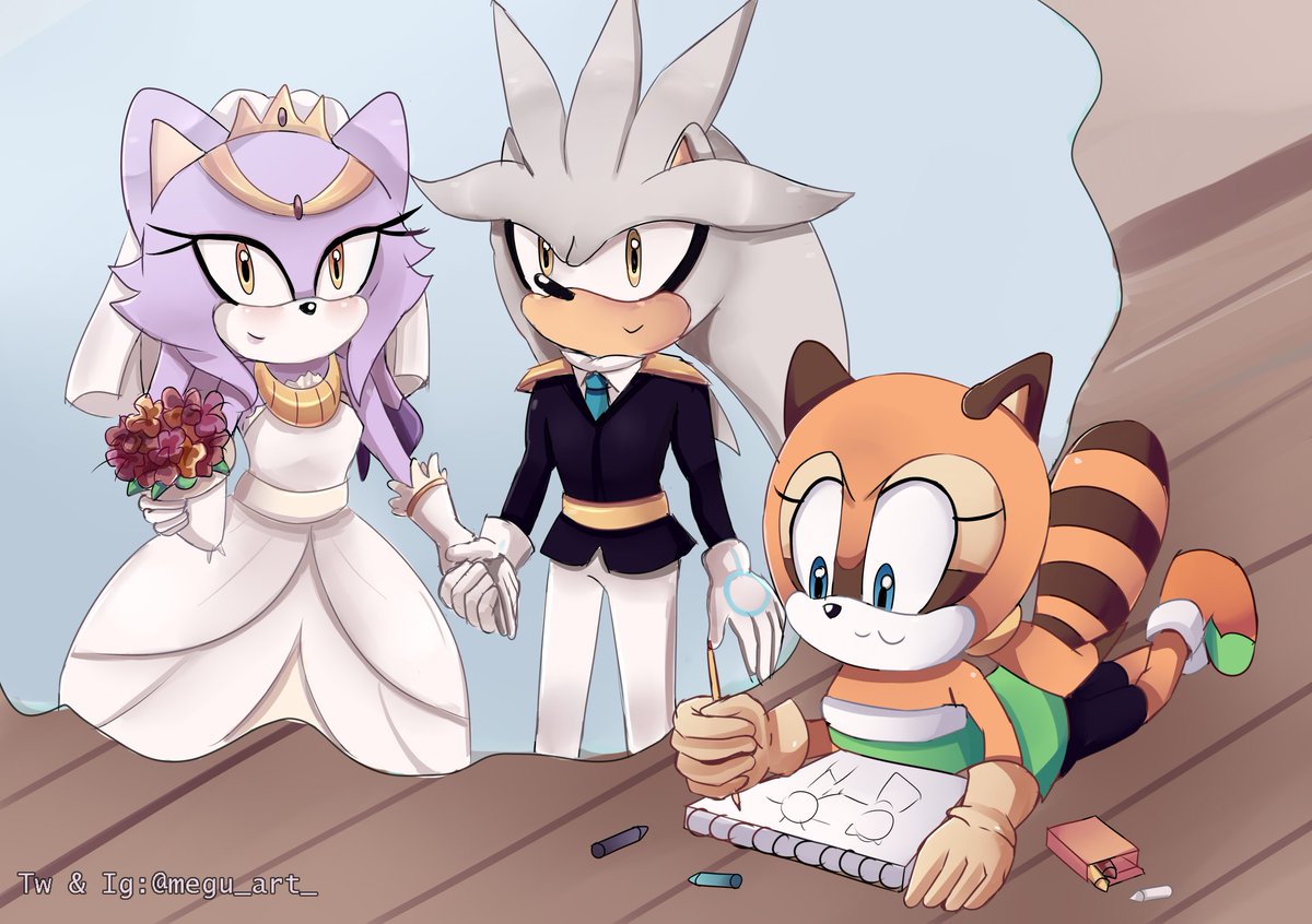 Megu on Twitter: "Silvaze week day 4: Marriage ____ #silvazeweek  #SonicTheHedgehog… "
