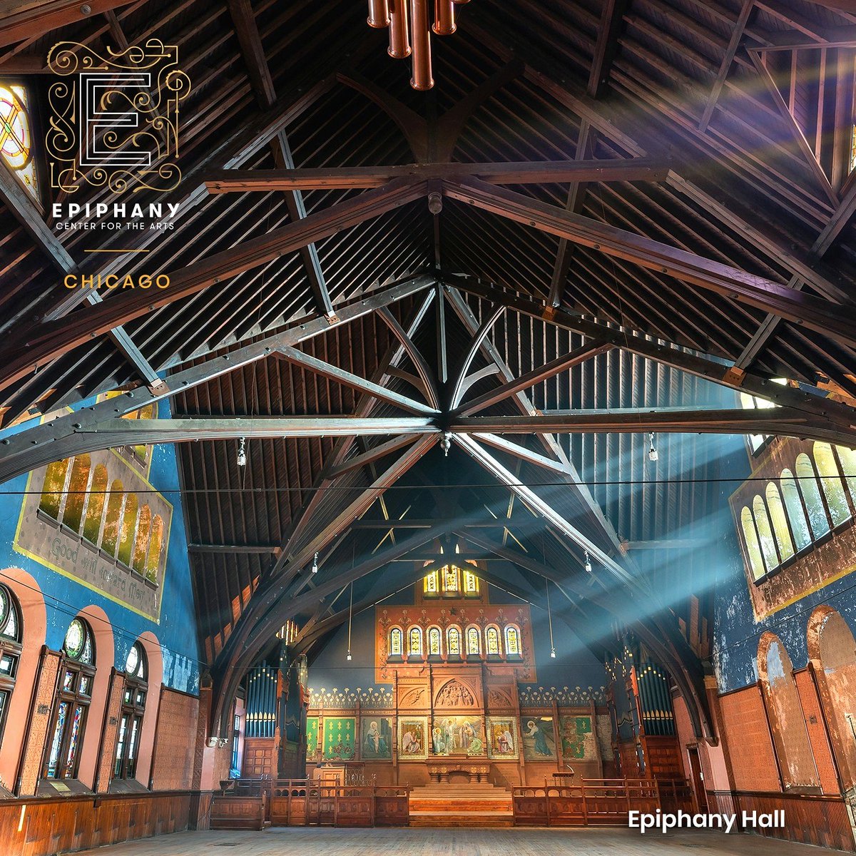 EPIPHANY HALL is #Epiphany Center for the Arts most astonishing #venue &amp; adds spectacular grandeur to your #celebration. 1885 #church, both a local and national #landmark. #HistoricPlaces. Reserve your #space today! EpiphanyChi.com #events #artfairs #party