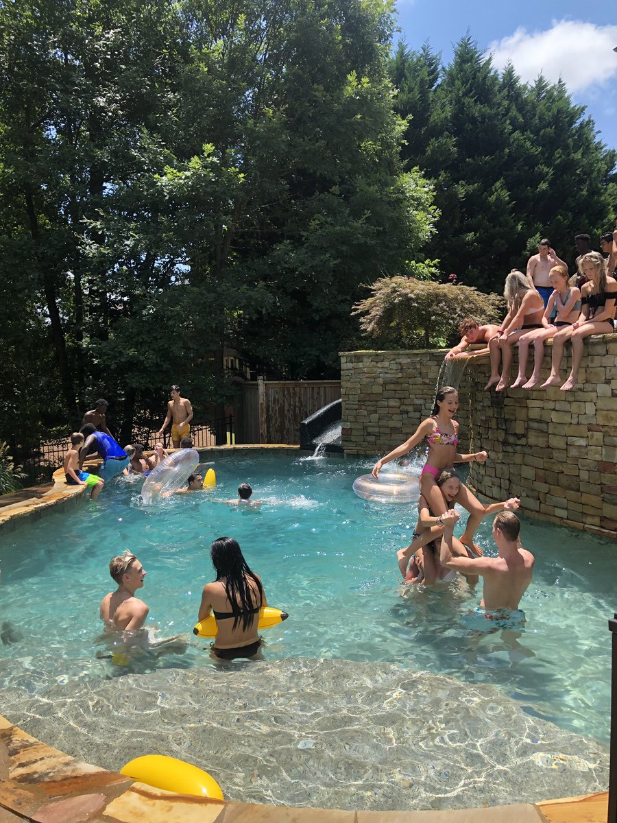 j_parker1971's tweet photo. Steel Rays pool party. It’s been a perfect day to celebrate and bond. A HUGE THANK YOU to @EMarieMiller05 for opening your home and hosting the @Steel_Rays today!!! 🔩🍌 https://t.co/cbkmVuJK5L