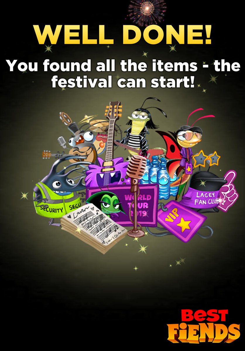 I helped Rock Star Lacey get on stage! Download FREE and be a winner: download.BestFiends.com #BestFiends