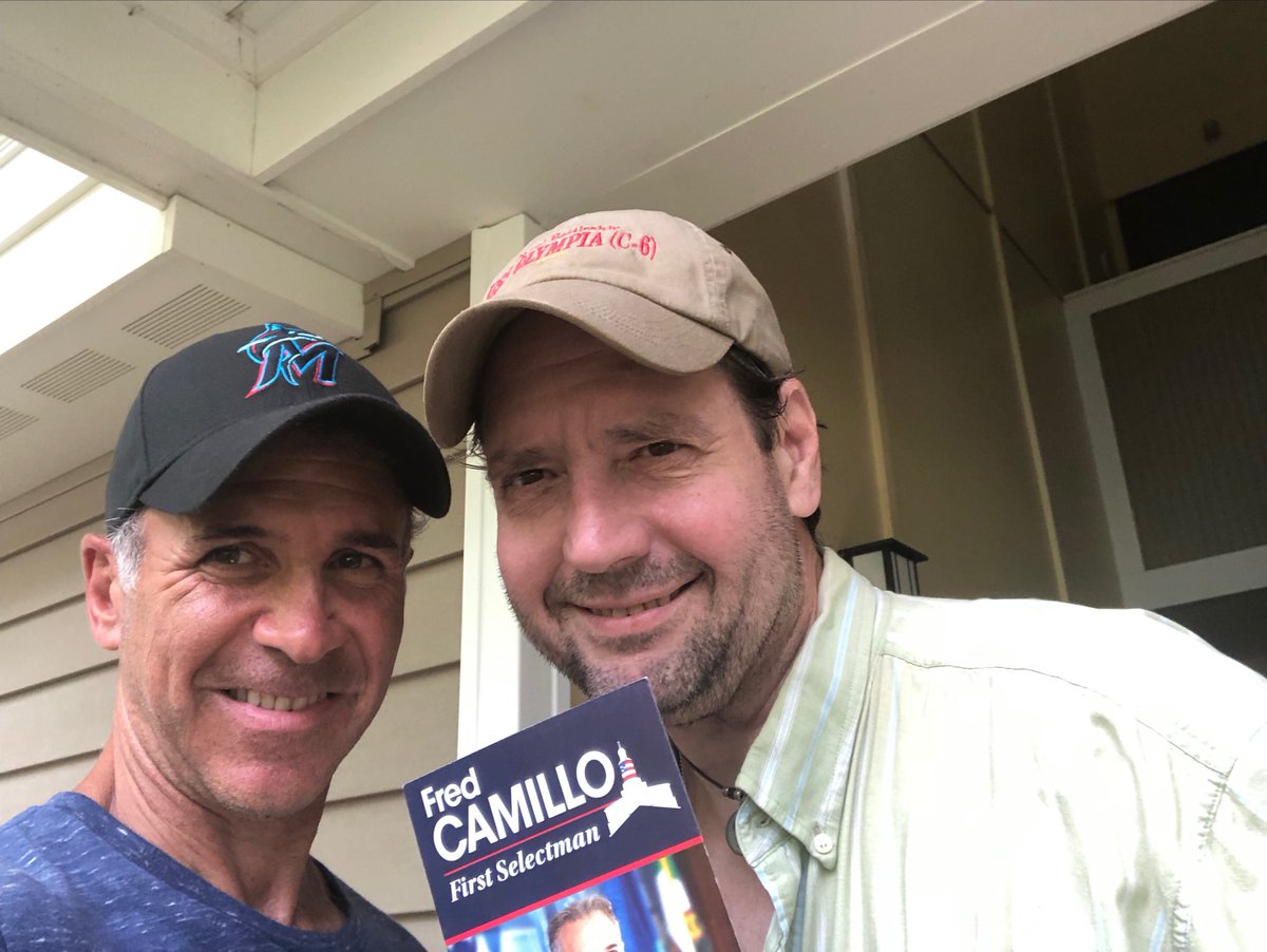 fcamillo's tweet photo. Nothing better thana doing doors in the extreme heat and running into lifelong friends!
#publicservice
#greenwichct
#fredforfirst https://t.co/nAt4HCtr9w