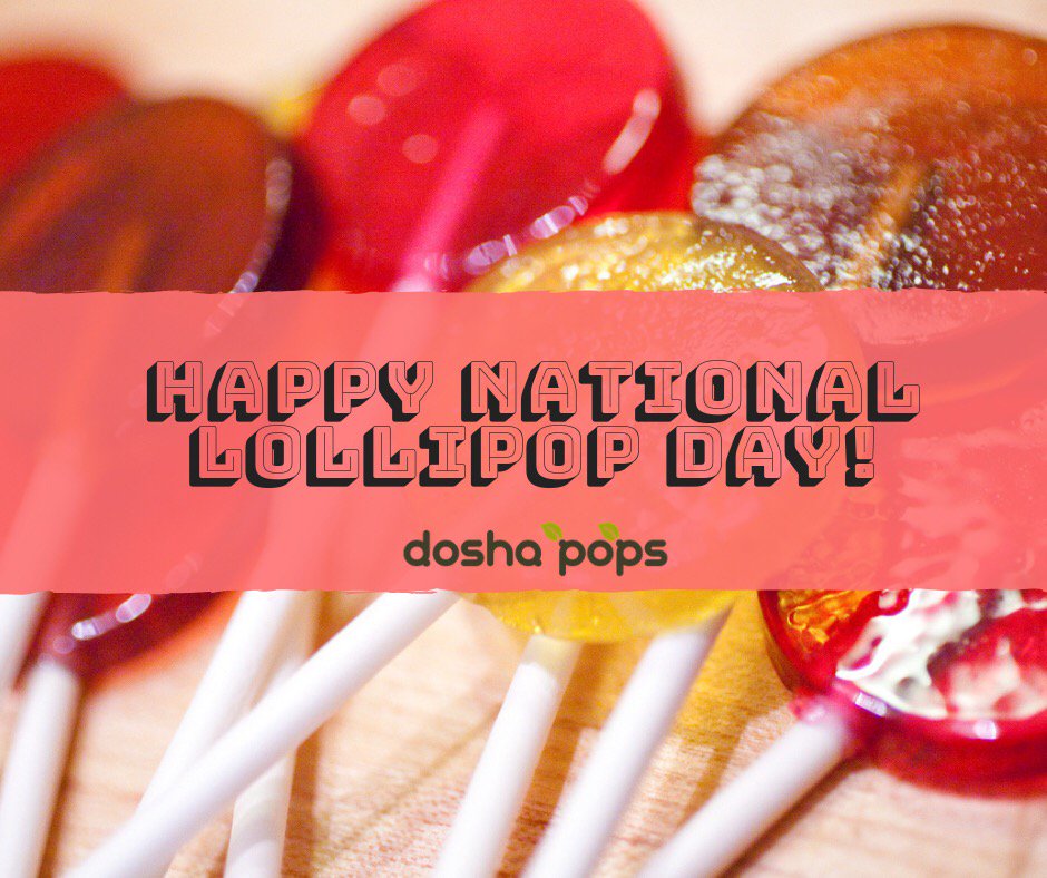 Yup, it’s officially the sweetest day of the year! Try our suckers which are made with Ayurvedic herbal teas and spices that will still keep you on a health lick.🍭🍭🍭 #nationallollipopday #lollipops #doshapops