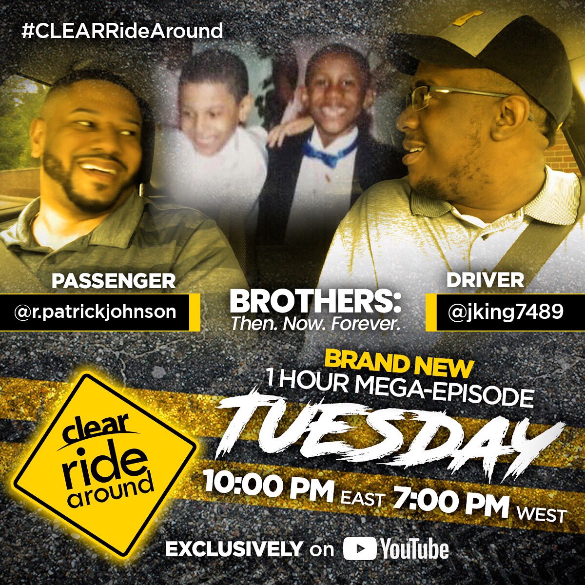 CLEARMediaNet's tweet photo. #BREAKING: IT’S TIME! ARE YOU READY?! @rpjohnson922 joins @jking7489 for a brand new 1 HOUR MEGA EPISODE of #CLEARRideAround THIS TUESDAY at 10:00 pm (East) / 7:00 pm (West) #CLEARMediaNet #DetroitsVeryOwn #EverybodyHasAStory https://t.co/f5cZJoBEt4