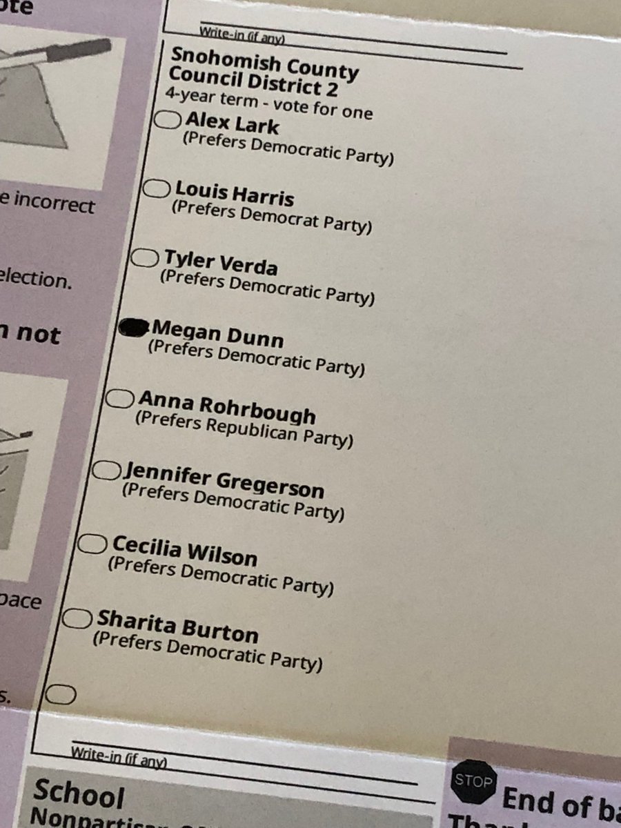 Just marked my ballot for ⁦@MeganDunn_Snoco⁩ ! She’ll be a great representative for us on the Snohomish County Council. Don’t forget to vote by August 6th. #Vote2019