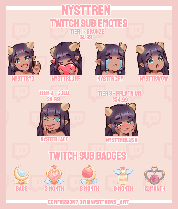 Twitch Subscriber Badges: Sailor Moon