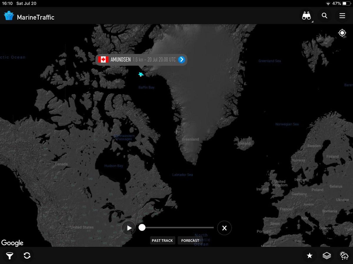 Current position of the CCGS AMUNDSEN. 
<a href="/CoastGuardCAN/">Canadian Coast Guard</a> <a href="/MarineTraffic/">MarineTraffic</a> #ccgsamundsen