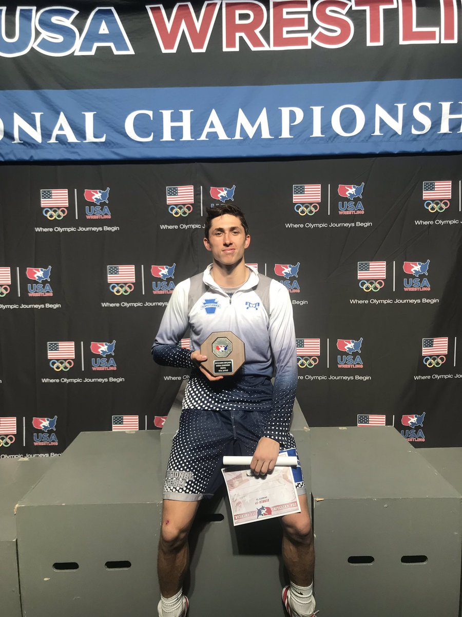 pennsylvaniartc's tweet photo. Congratulations to incoming @PennWrestling freshman and PRTC member @curbas25 on his AA finish in #Fargo2019!! Cole was the National Runner-Up in Junior Freestyle at 195lbs #PRTCaction https://t.co/Esmbr4S5RF