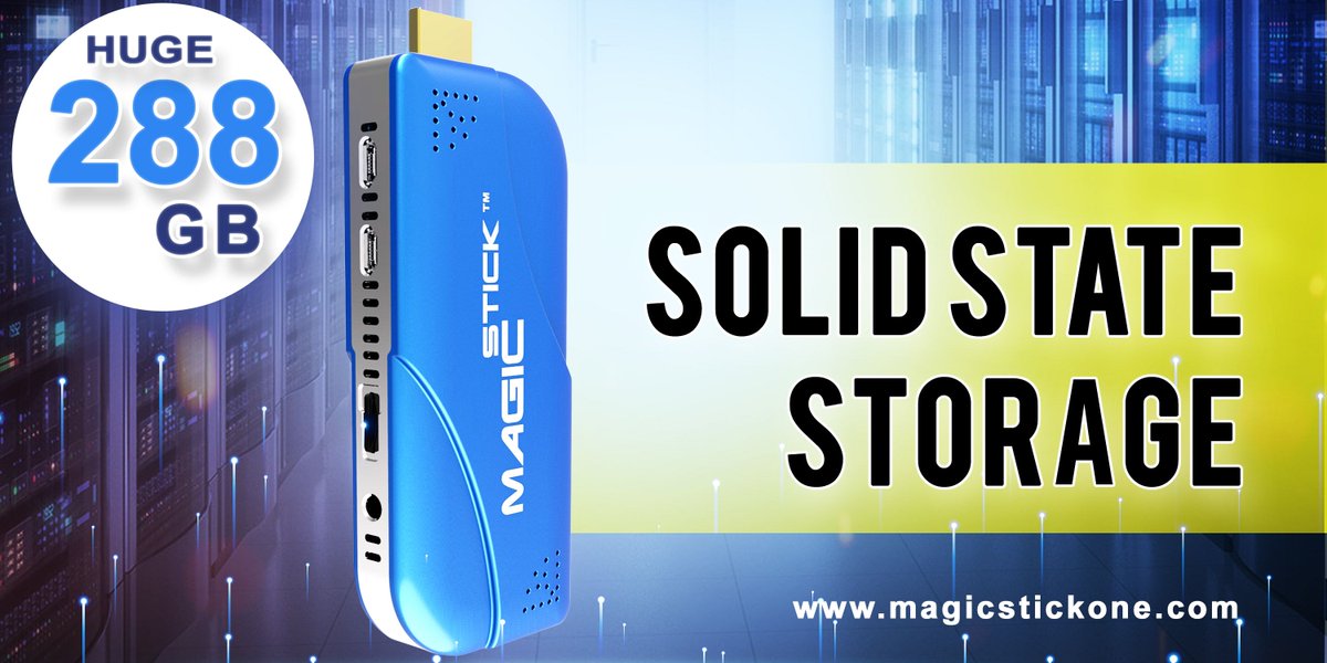 MagicstickPCTV's tweet image. 288 GB solid state storage with  Windows 10 and Android preloaded. Visit our website buff.ly/32GtatJ #Computers #minipc #smallestpc #computerstick #intel