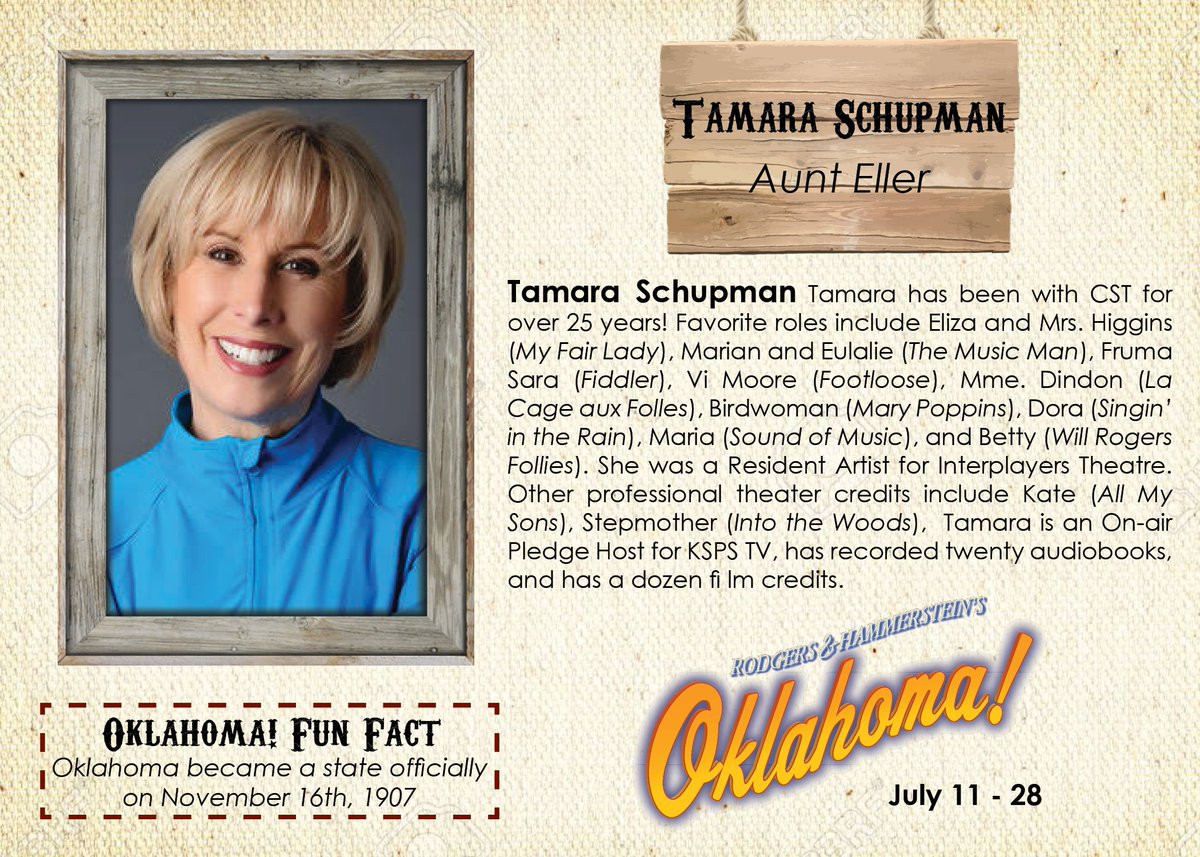 CSumTheatre's tweet photo. Oklahoma! July 11th-28th at the Kroc CDA auditorium 1765 W Golf Course Rd, Coeur d'Alene, ID at 7:30pm and Sundays at 2:00pm.

2 for $50 Wednesdays (at the door only), Family of 4 $100 Fridays, BOGO 1/2 off Saturdays.

(208) 660-2958
https://t.co/T4a4si0hC9

#BeautifulMorninCST https://t.co/ry5ZIZmaFA
