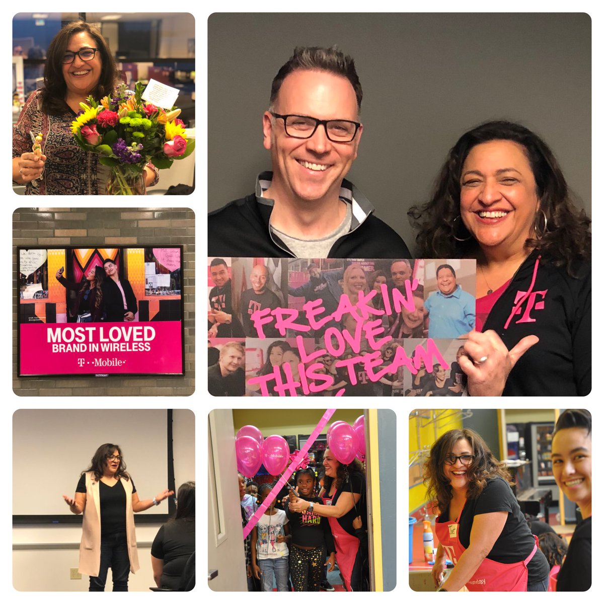 AdrianVanHooser's tweet photo. Why is @TMobile the most loved brand in wireless?  Our people. Thank you Janet for selflessly serving our team and our customers and our community for the last 11 years! #MagentaLife https://t.co/adj5ZMsEkp