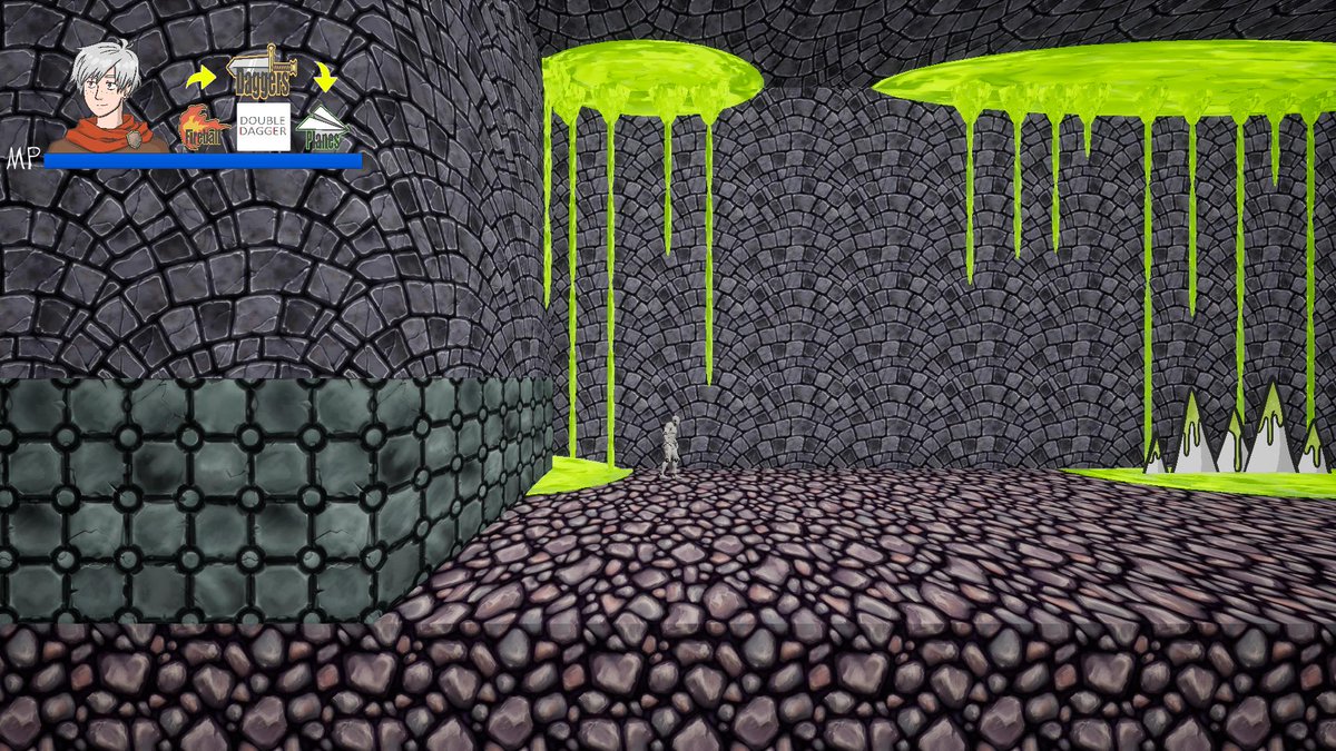 DougGames234's tweet image. I'm starting to work on the background for the demo. I think the slime effect is pretty neat 😀. Having the tiles elongated in the first picture looks cool but silly also. 

#indiegamestudio #indiedeveloper #screenshotsaturday #Pixel #AnimeArt #videogames  #indiedev  #gamedesign