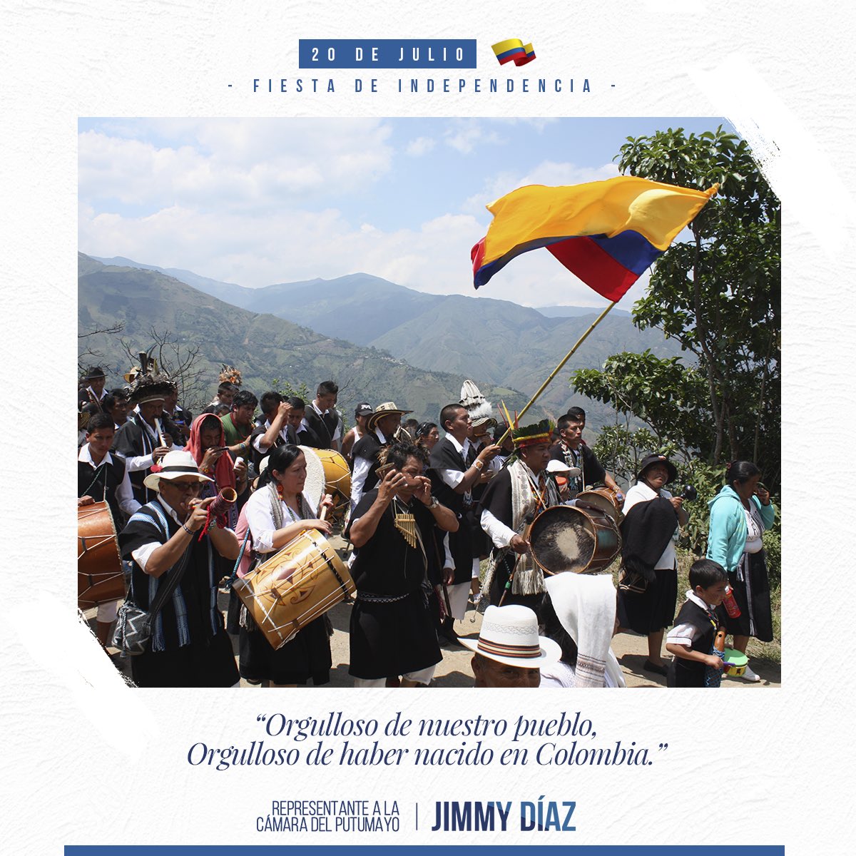 JimmyDiazB's tweet photo. ¡Siempre orgulloso de nuestra gente!
Orgulloso de haber nacido en Colombia. 
#20deJulio 🇨🇴 https://t.co/c2dDqaSRYD