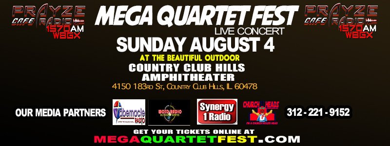 FARLEYJMF's tweet photo. @Synergy1Radio 
MEGA QUARTET FEST 
HOSTED BY MINISTER TIM WHITE
N4 DIAL 312-221-9152
GATES OPEN AT 4PM
SHOWTIME AT 5PM 
GET YOUR TICKETS ONLINE AT 
https://t.co/2J9EAExhsS https://t.co/1YmKUVFs15