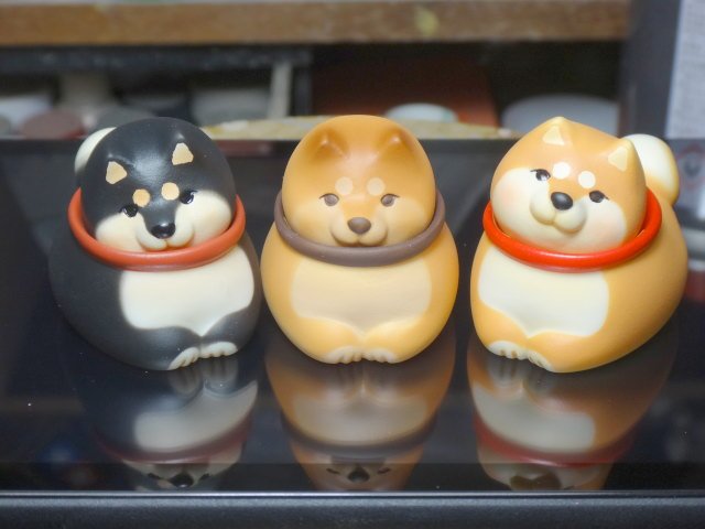 やまざきうなむー 犬まんじうのカラーバリエーション まんじう色 柴犬色 黒柴色 が全て揃いました やまざきうなむー 犬まんじうのカラーバリエーション まんじう色 柴犬色 黒柴色 が全て揃いました
