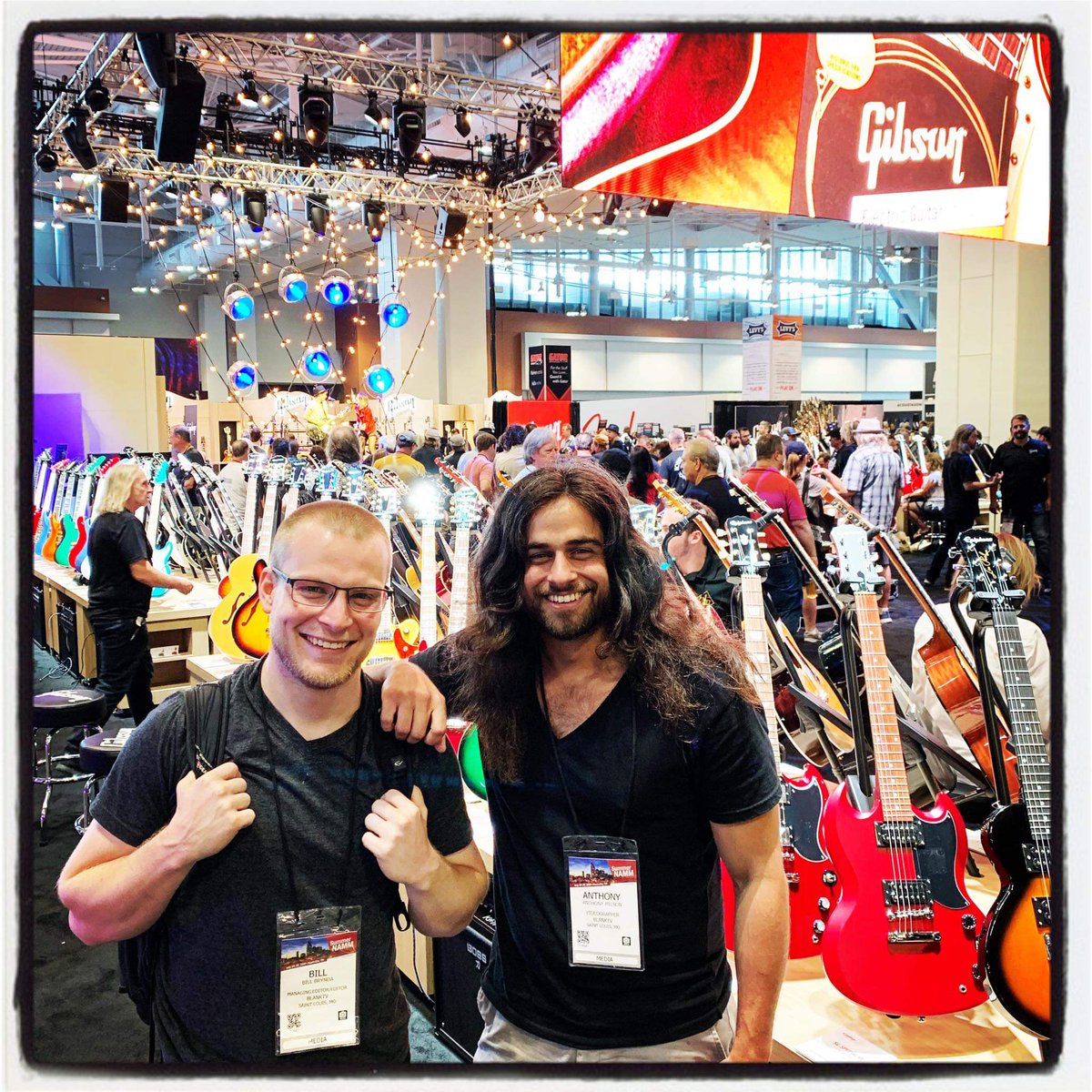 Hallow_Point's tweet photo. Had an unforgettable first @NAMMShow experience in #Nashville this weekend! 

@BlankTV| @ENKIUSA | @JacksonGuitars | @Fender | @gibsonguitar | @Line6 | @Fishman_Music | @MogamiCable 

#NAMM2019 #SNAMM #Tennessee https://t.co/6NoOQeJ9Kt