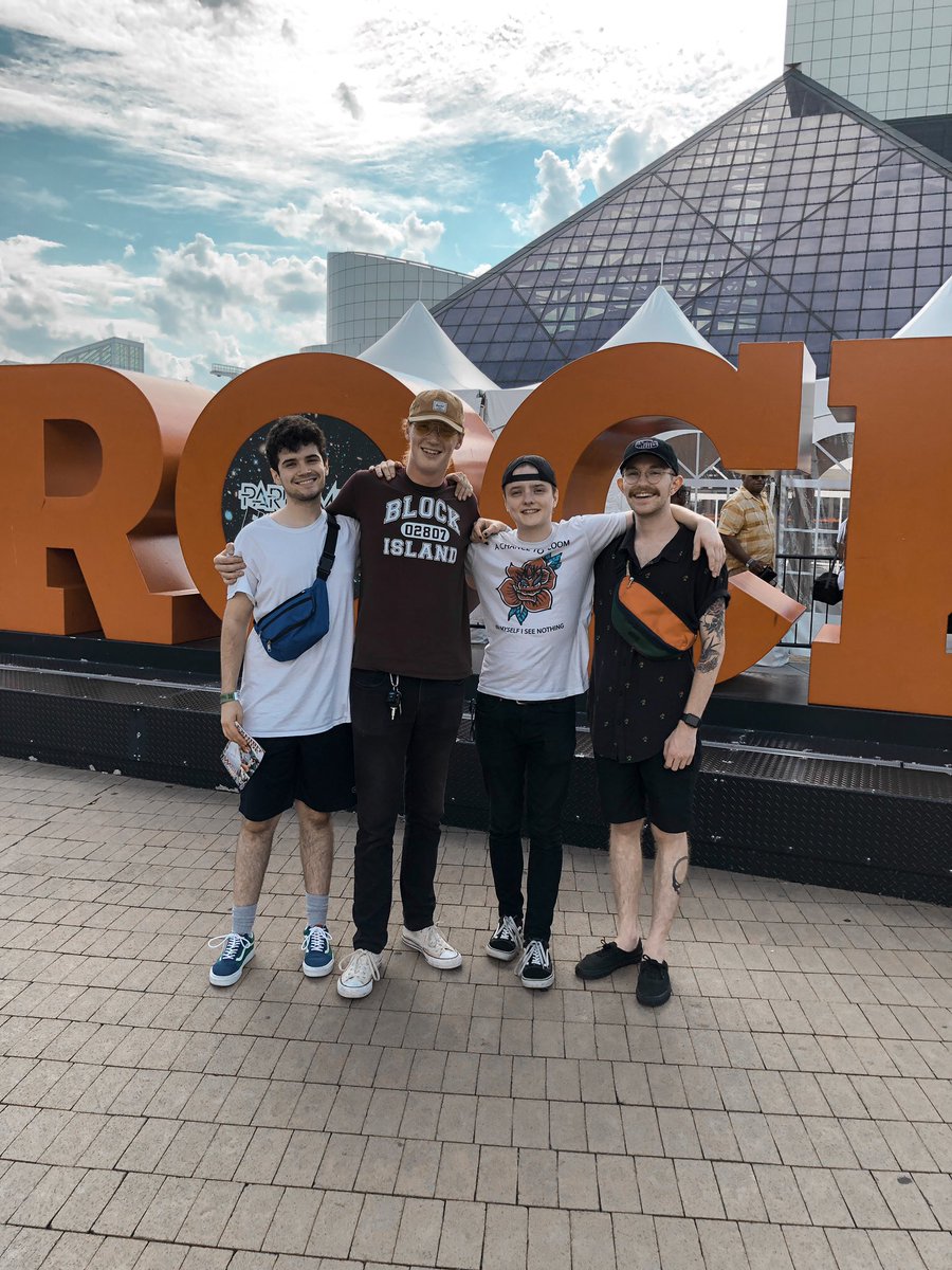 connorllenihan's tweet image. Three years ago Thom and I were talking about starting a band. We really wanted to tour, and go to Cleveland so we could go to the Rock N’ Roll Hall of Fame. Right now we’re standing outside the Rock N’ Roll Hall of Fame. I love my life, I love my friends, and I love music.