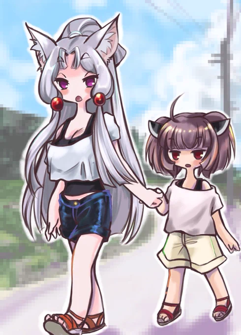 #東北きりたん
#東北イタコ

「あっちゅいですわ〜」
「とりあえず手を離しては?」 