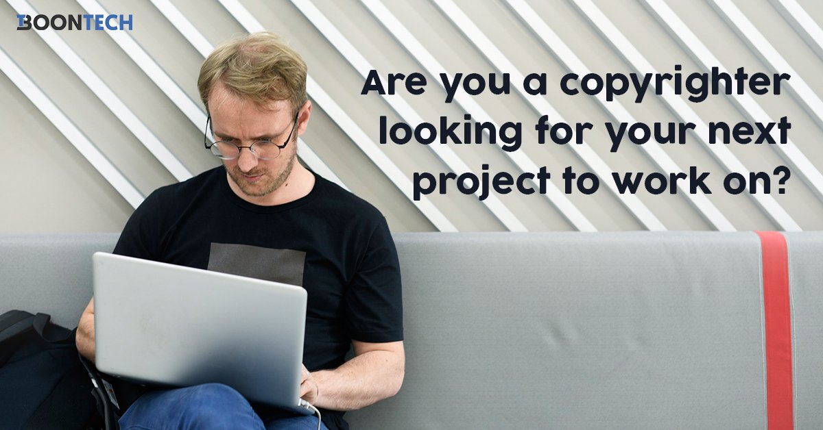 BoonTechUSA's tweet photo. Are you a #copyrighter looking for your next project to work on? Check out https://t.co/gklE41tqmQ to find the latest projects suitable for you! https://t.co/Er1nsjiR1s https://t.co/zjW7waSKdQ